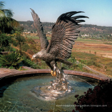 High quality bronze garden fountain eagle water fountain